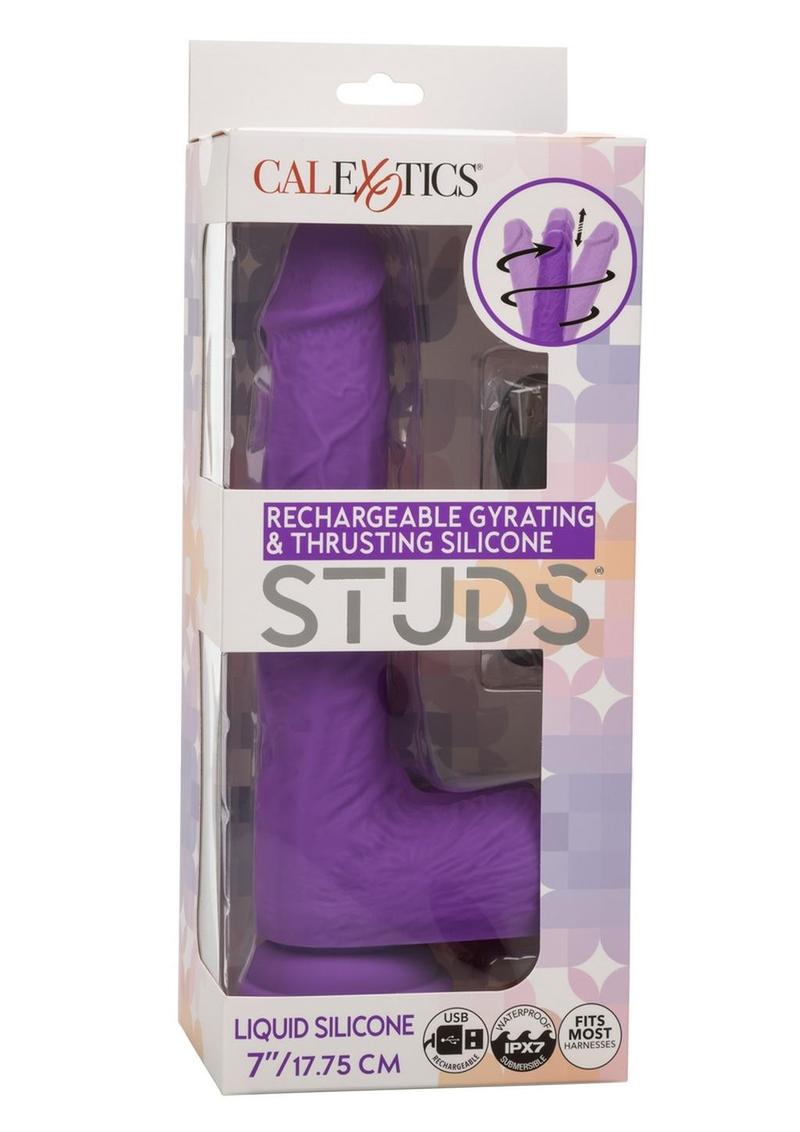 Rechargeable Gyrating And Thrusting Silicone Dildo