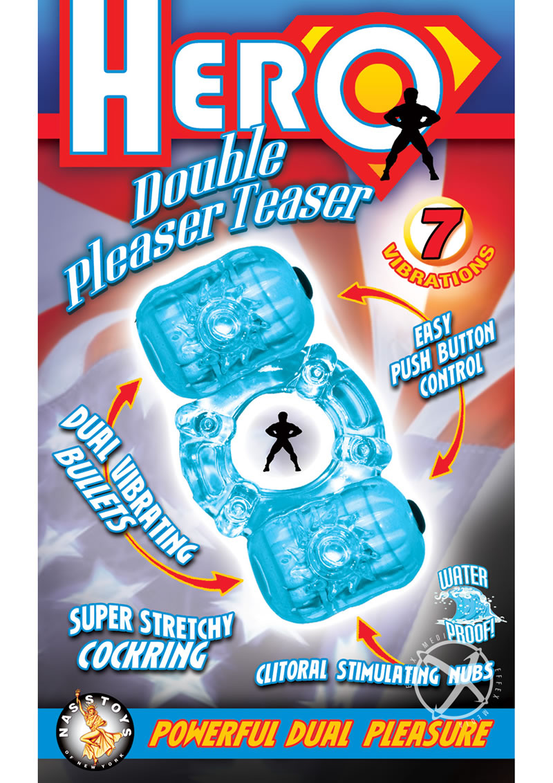 Hero Double Pleaser Teaser Vibrating Cock Ring