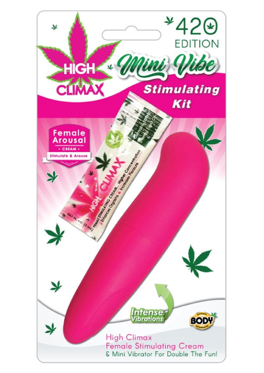 High Climax Mini Vibrator Stimulating Kit with Female Arousal Cream
