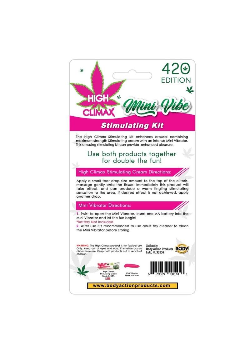 High Climax Mini Vibrator Stimulating Kit with Female Arousal Cream