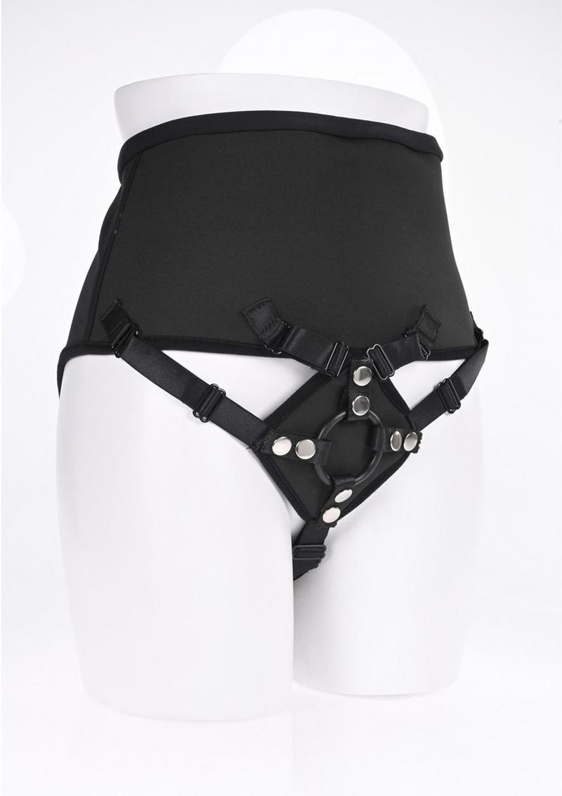 Sportsheets High Waisted Corset Strap On - Black