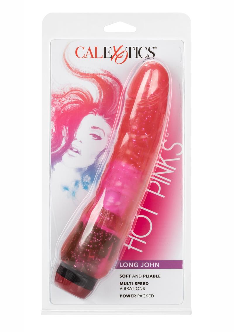Calexotics Hot Pinks Long John Vibrating Dildo