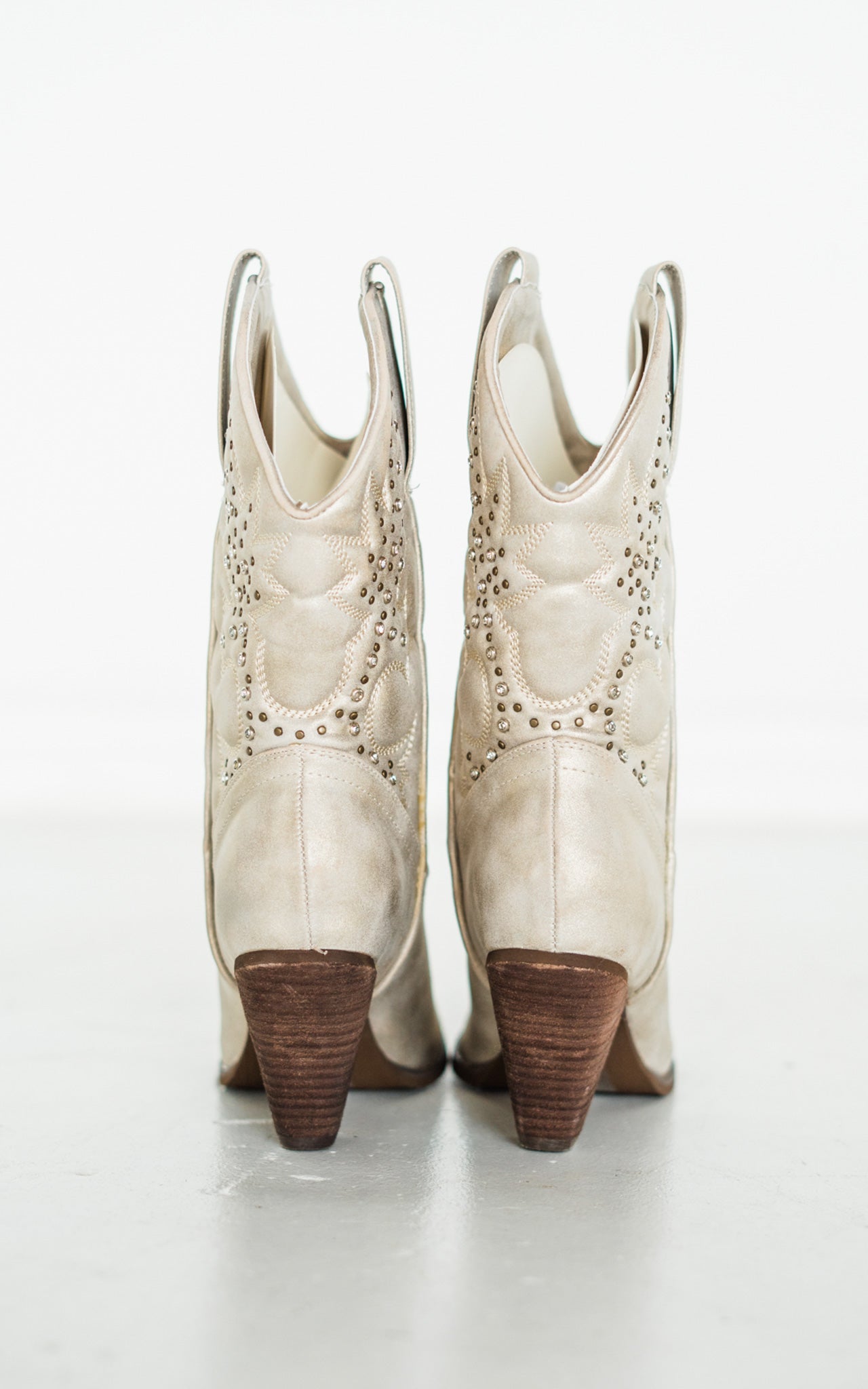 Bottes western Houston couleur champagne