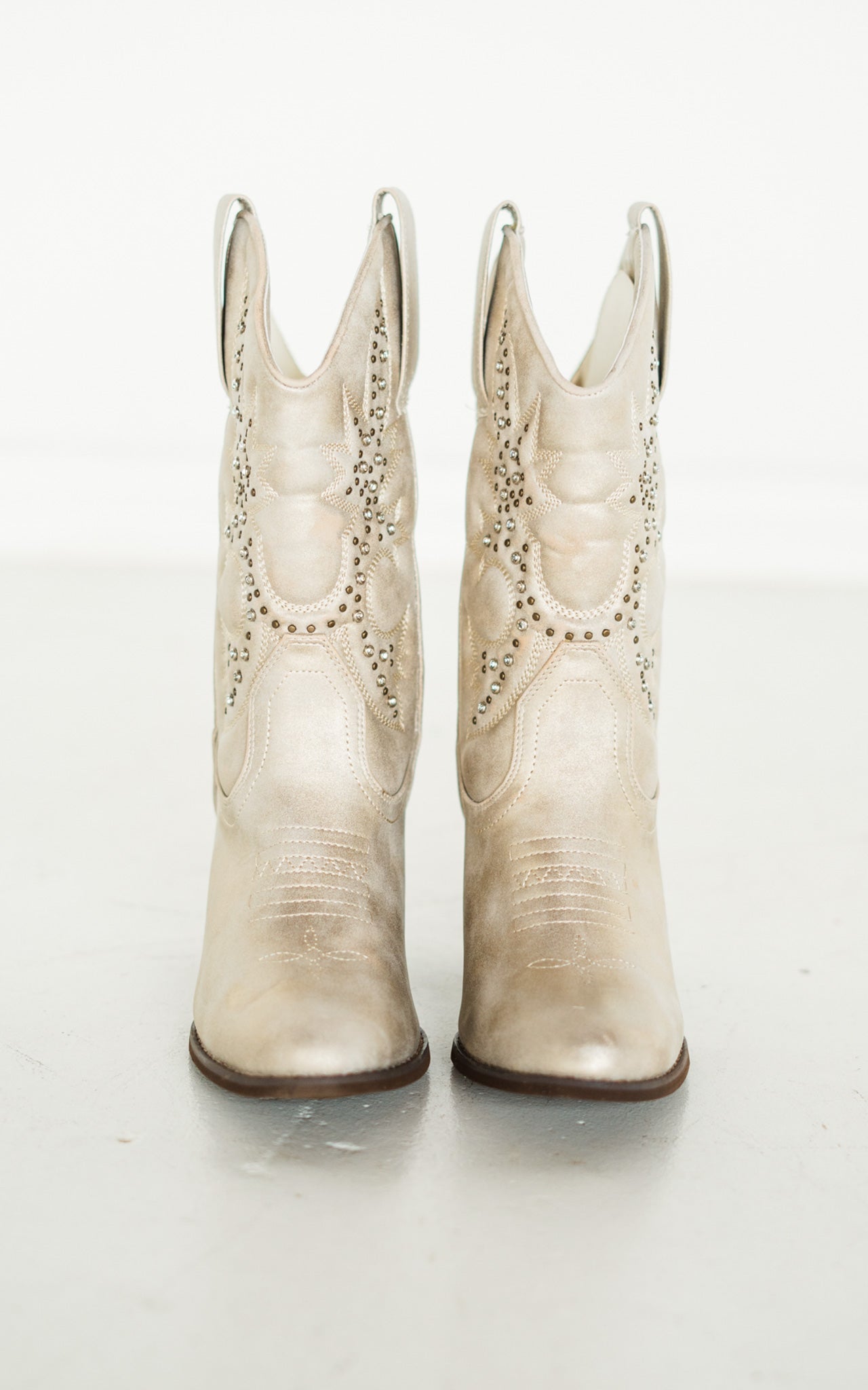 Bottes western Houston couleur champagne