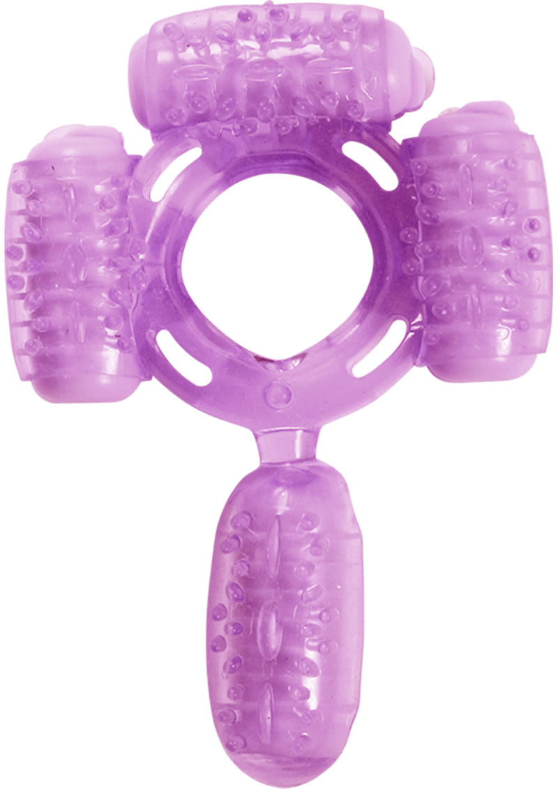 Quad Dinger Super Quad Vibrating Cock Ring