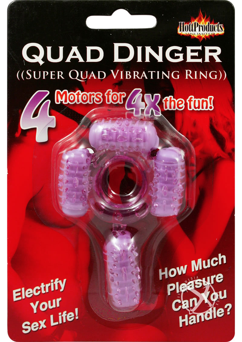 Quad Dinger Super Quad Vibrating Cock Ring