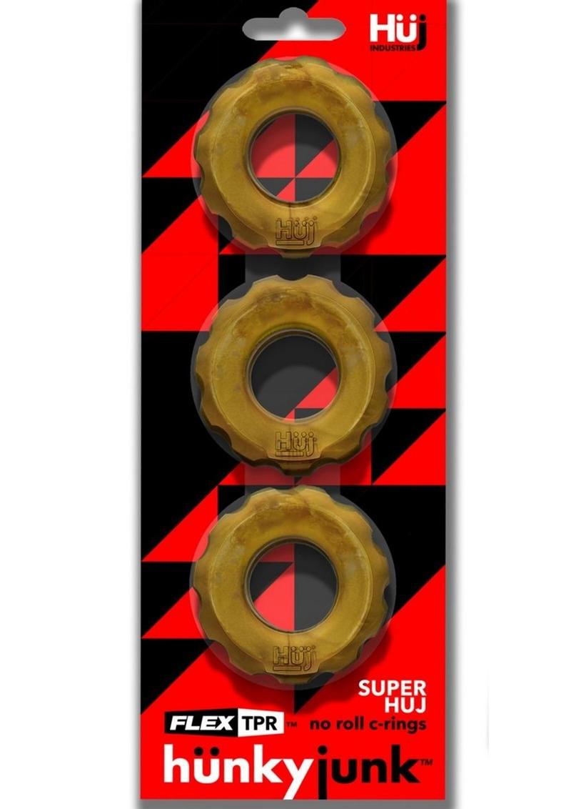 HunkyJunk HUJ Cockrings 3 Pack Flex TPR