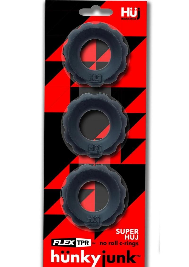 HunkyJunk HUJ Cockrings 3 Pack Flex TPR