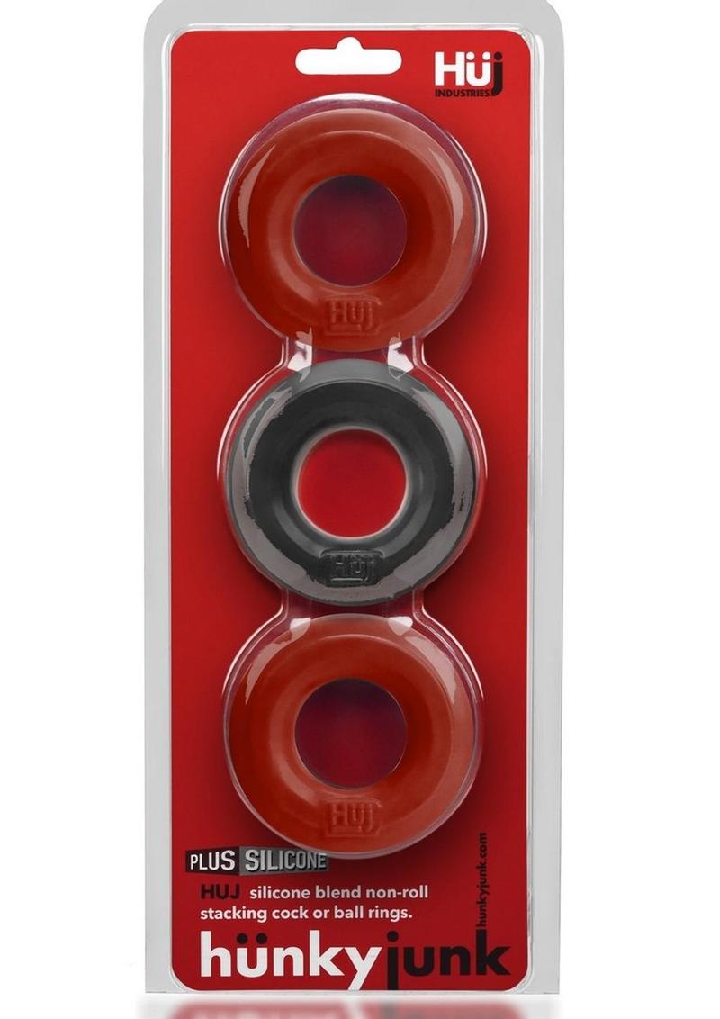 Buy Hunky Junk HUJ3 3-Pack Comfortable Silicone Cock Ring