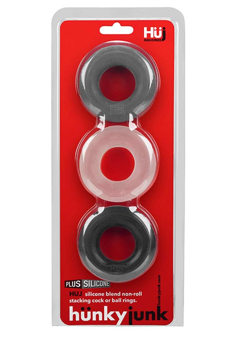 Hunky Junk HUJ3 Versatile 3-Pack Silicone Cock Ring