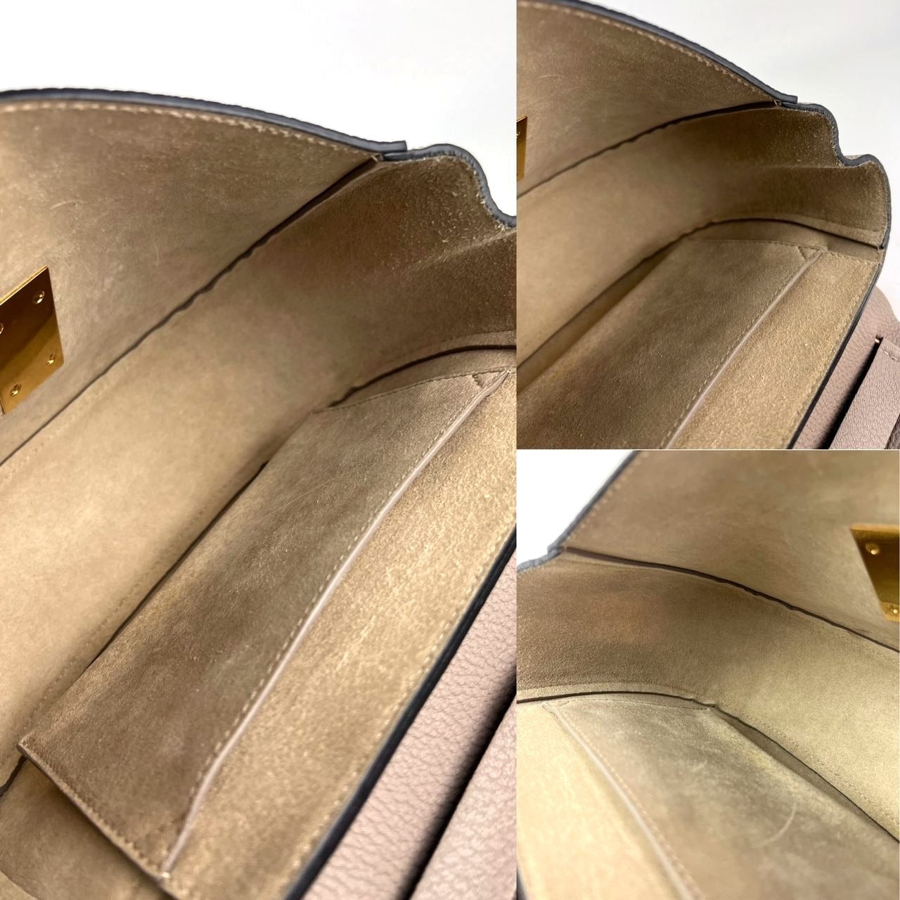 Chloe Small Drew Gray Grained Lambskin Leather Shoulder Cross-body Bag