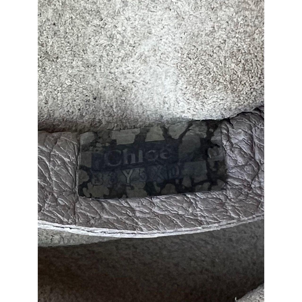 Chloe Small Drew Gray Grained Lambskin Leather Shoulder Cross-body Bag