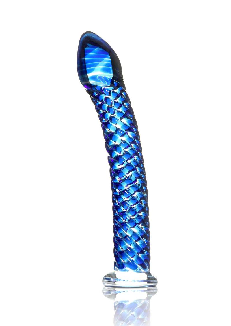 Icicles No. 29 Ribbed Glass G-Spot Temperature Play Dildo