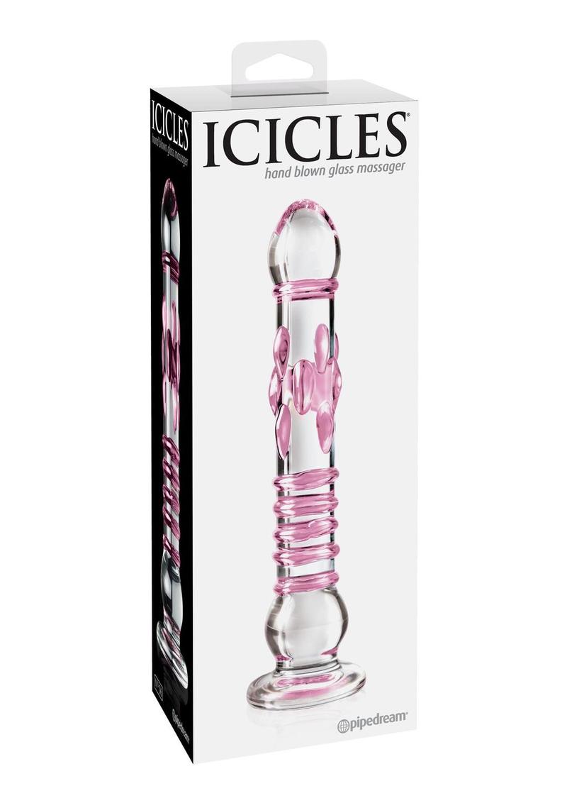 Icicles Textured And Hand-Blown Glass Massager