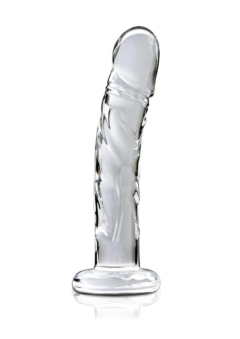 Icicles Hand Blown Clear Glass Dildo With Realistic Design