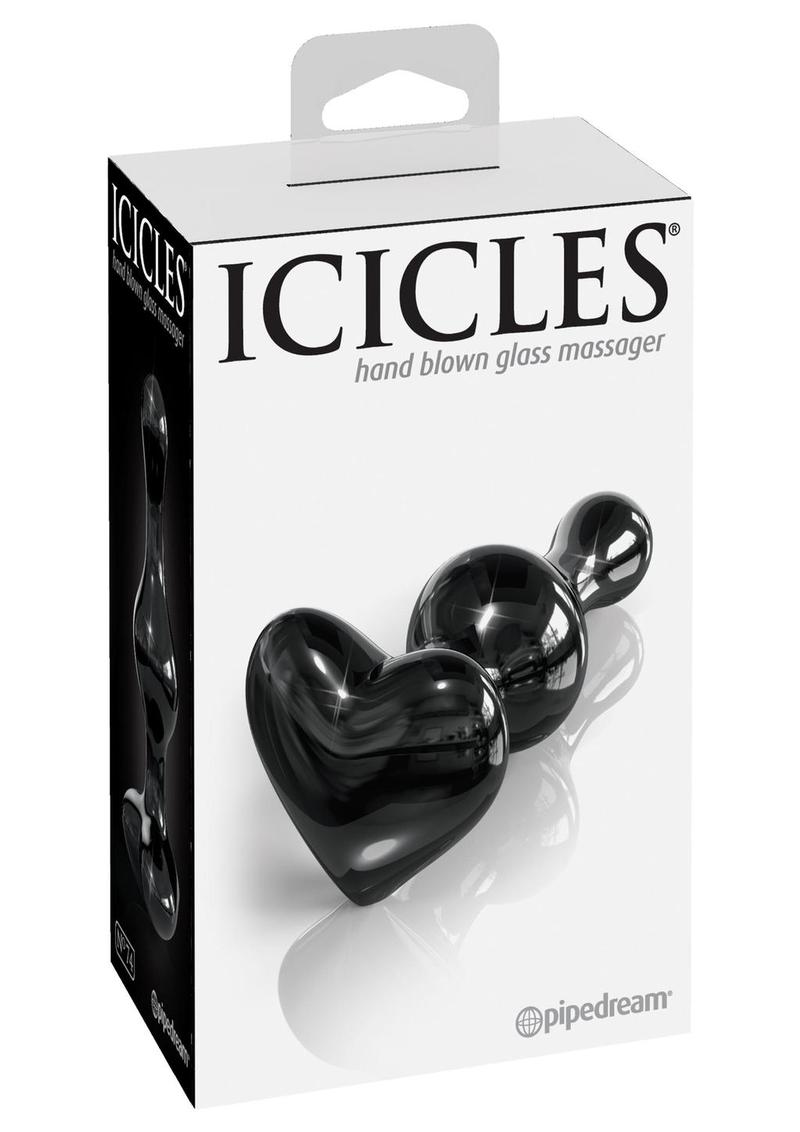Icicles No. 74 Beaded Heart-Shaped Glass Anal Plug