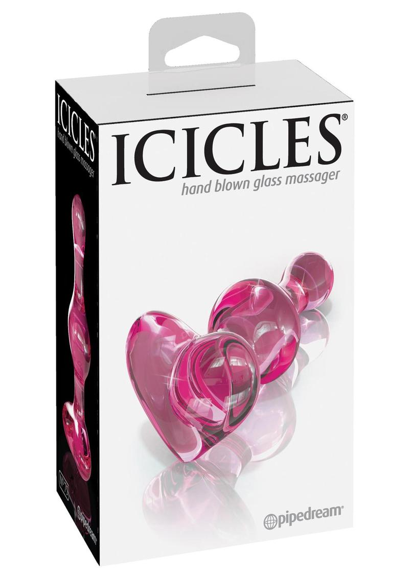 Icicles No. 75 Beaded Heart Shaped Glass Anal Plug