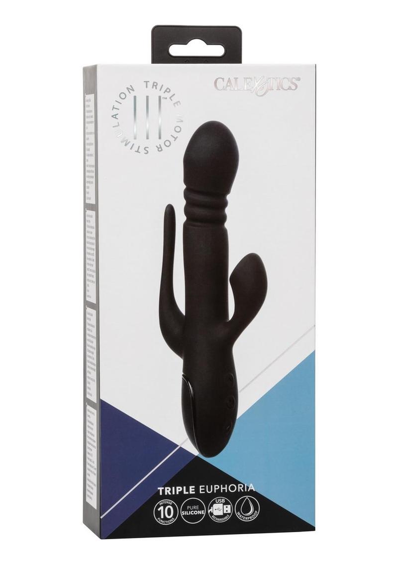 CalExotics Triple Euphoria Rechargeable Silicone Stimulating Vibrator
