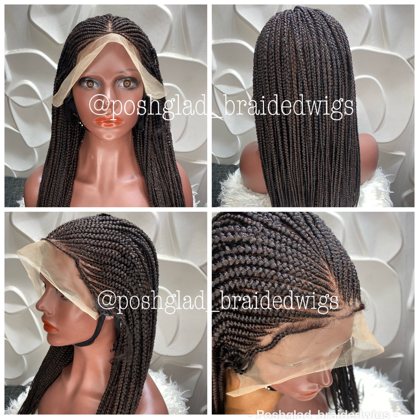 Cornrow Braid Wig - 13x4 Lace Frontal - Edina