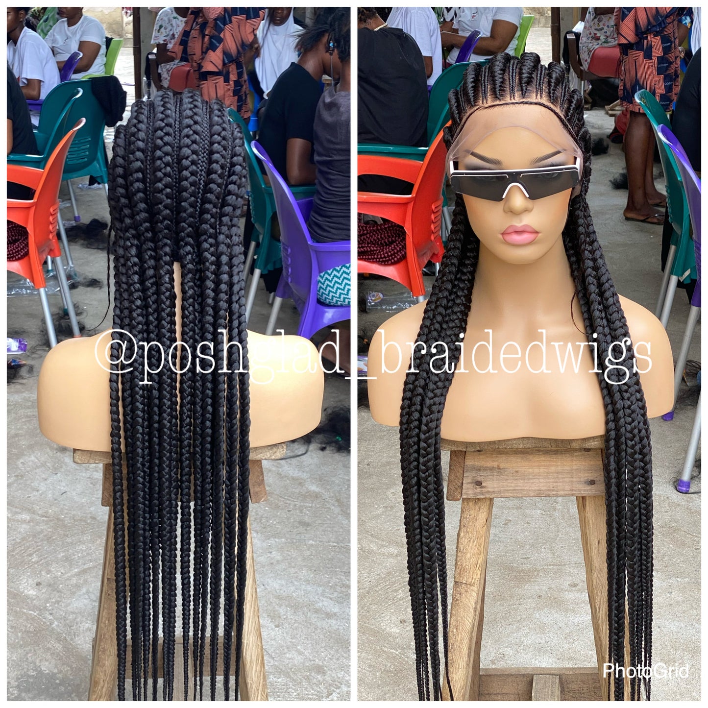 Feed-In Braid Cornrow Wig - Altou