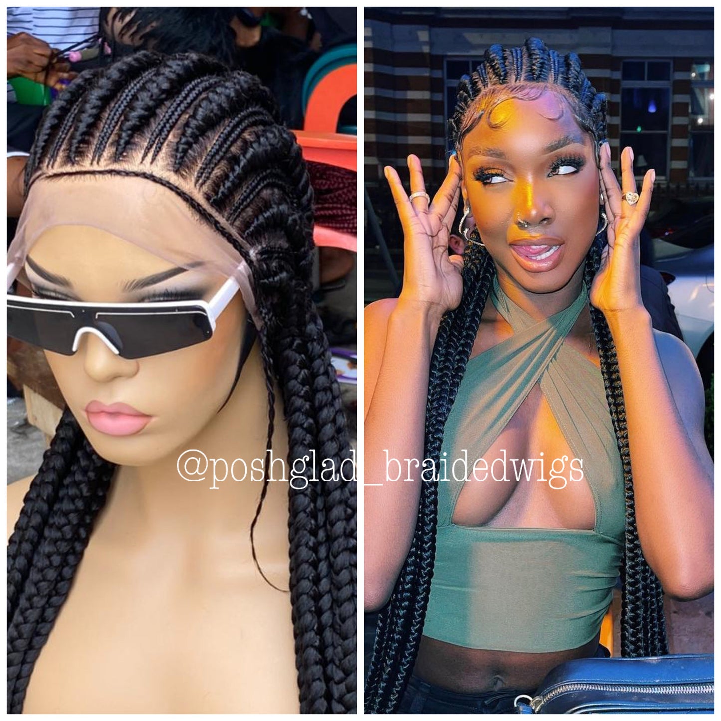 Feed-In Braid Cornrow Wig - Altou