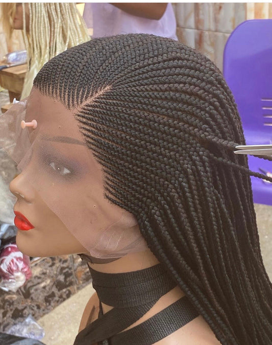 Cornrow Braid Wig - Full Lace Side Part - Candy