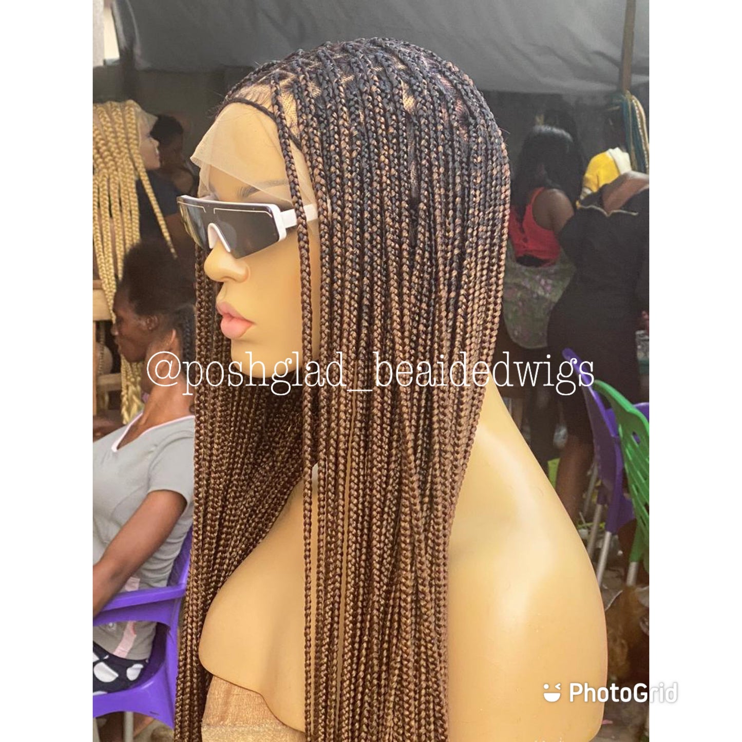Beyoncé Honey Blonde Knotless Braid Wig "Premium Swiss Full Lace"