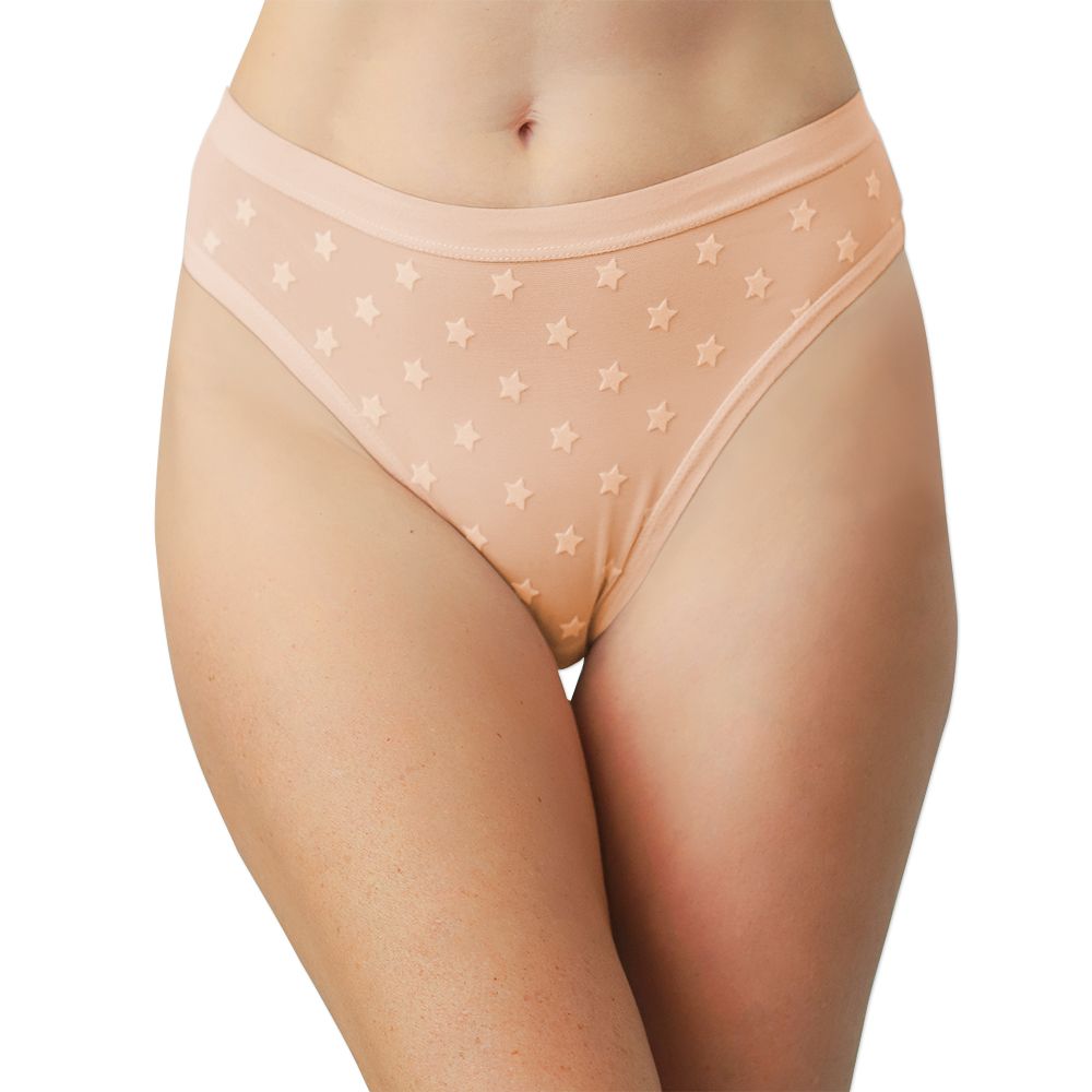 Star Mesh High Leg  Bikini