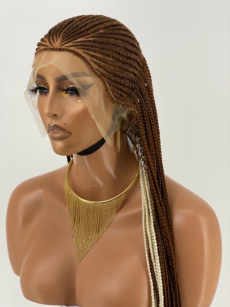 Ready to ship Cornrow Braided wig-Olaoma