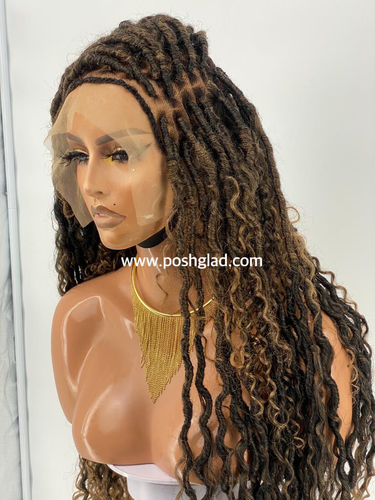 Destressed Locs Wig "Swiss Full Lace" (Ready to ship)