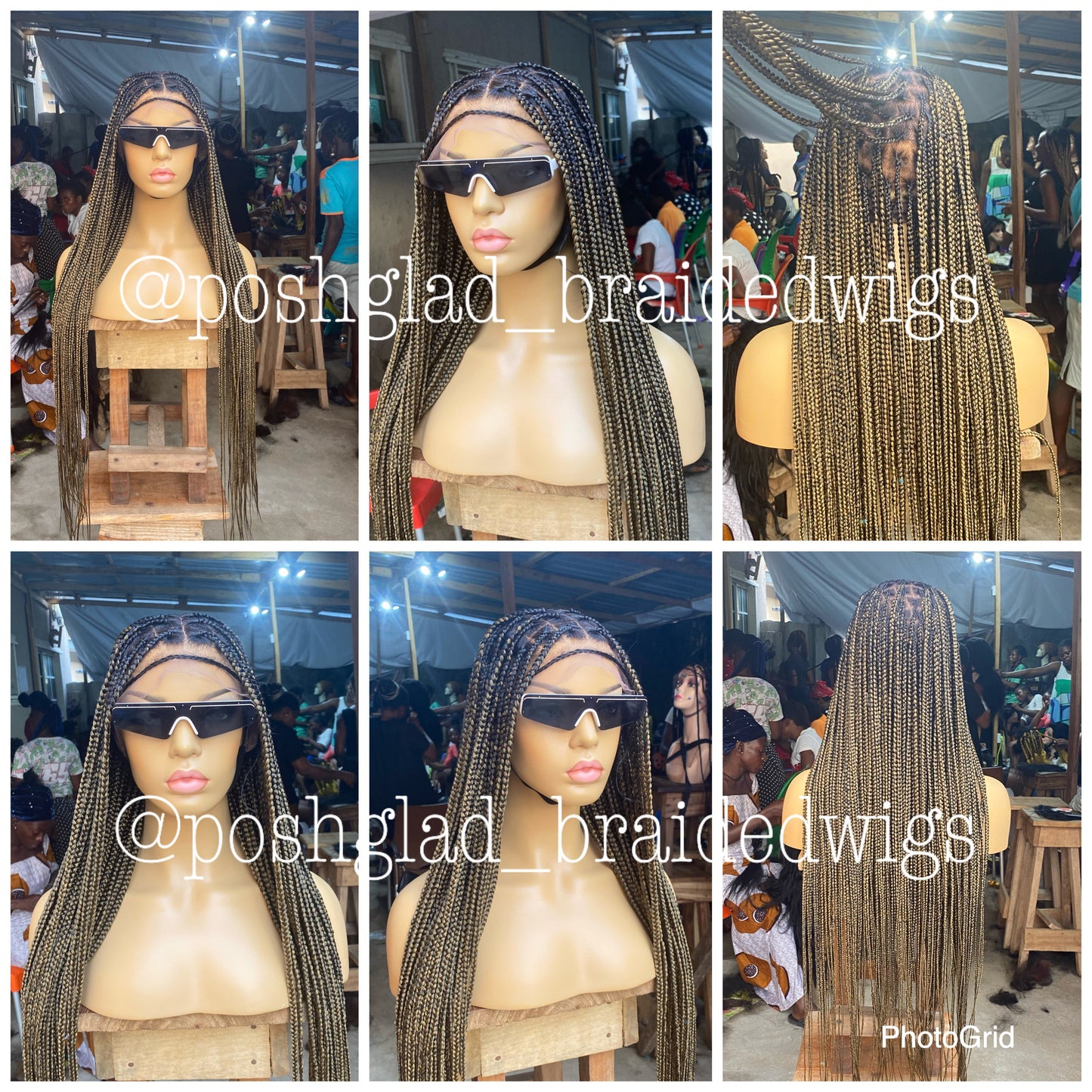 Knotless Braid Wig (Full Lace Custom Color) Glueless, Scalp-Looking