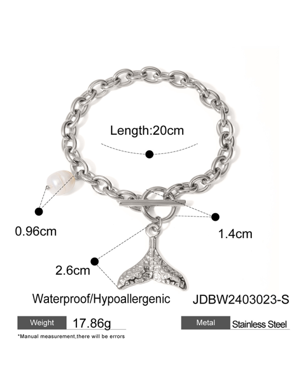 Modern beach style ocean starfish pearl shell conch bracelet jewelry