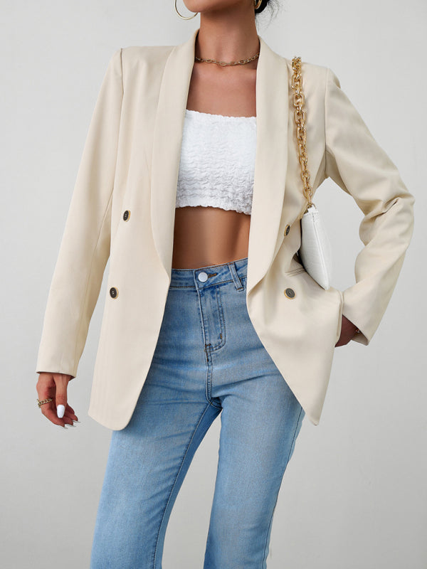 Women's Double-Breasted Blazer Jacket - Professional - Multiple Colors