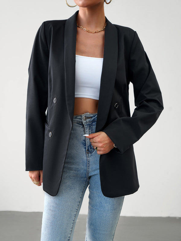 Women's Double-Breasted Blazer Jacket - Professional - Multiple Colors