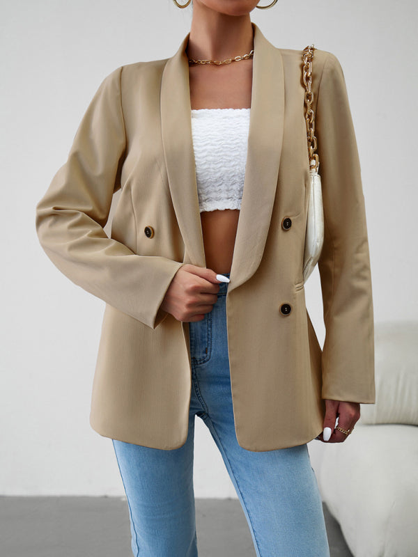 Women's Double-Breasted Blazer Jacket - Professional - Multiple Colors