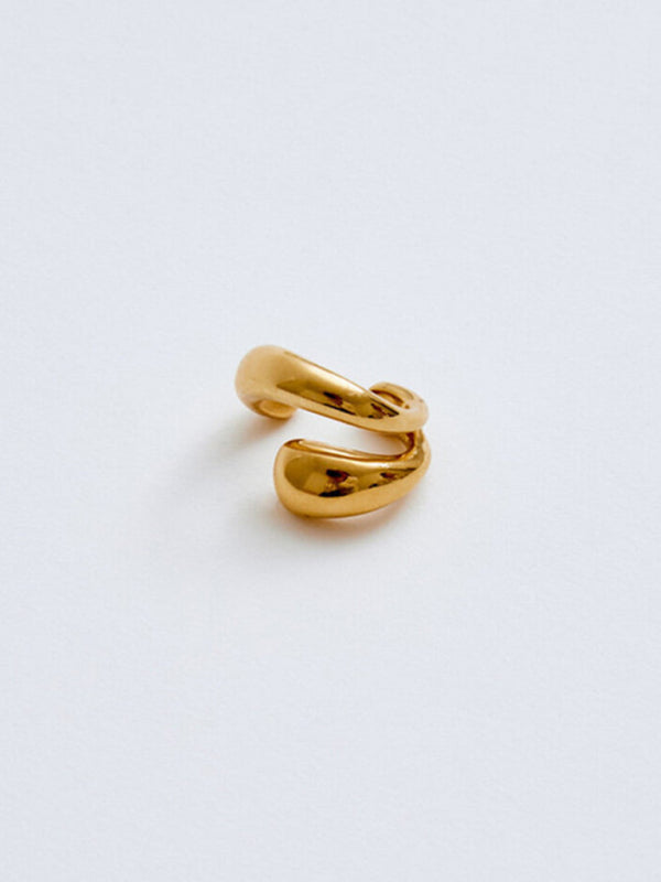 Modern double layer ear bone clip without piercing simple ear clip
