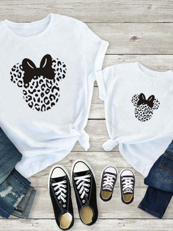 Modern Mama and Mini Family printed short-sleeved T-shirt (mom style)