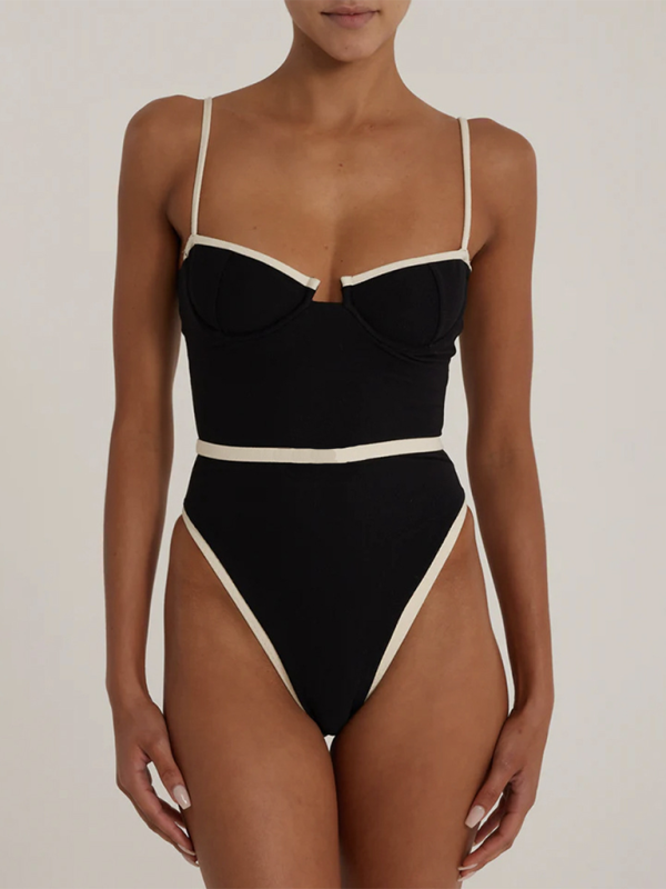 Modern Women's Sexy Splicing One-Piece Swimsuit