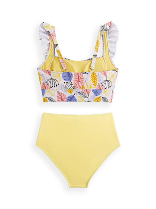 Modern swimsuit ruffled three-piece bikini