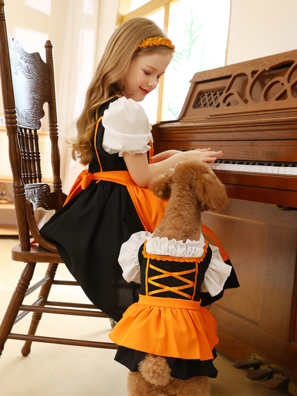 Girls Oktoberfest Costume Dress - Multi-Color Festival Outfit