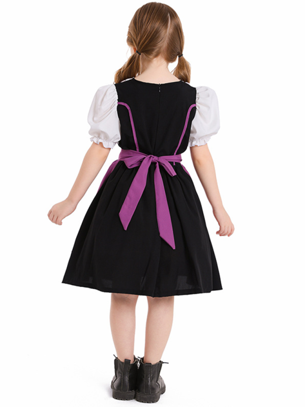 Girls Oktoberfest Costume Dress - Multi-Color Festival Outfit