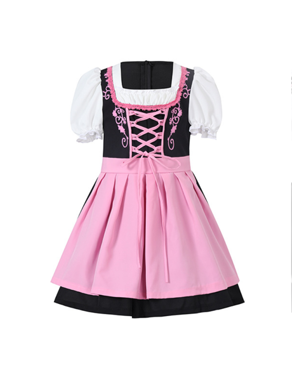Girls Oktoberfest Costume Dress - Multi-Color Festival Outfit