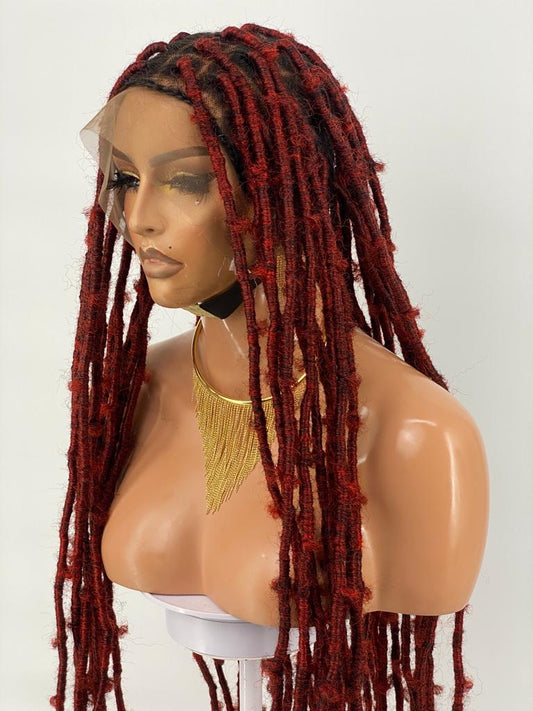 Distress Locs Wig (100% Human Hair Lace Base) Ready To Ship - Rosemary