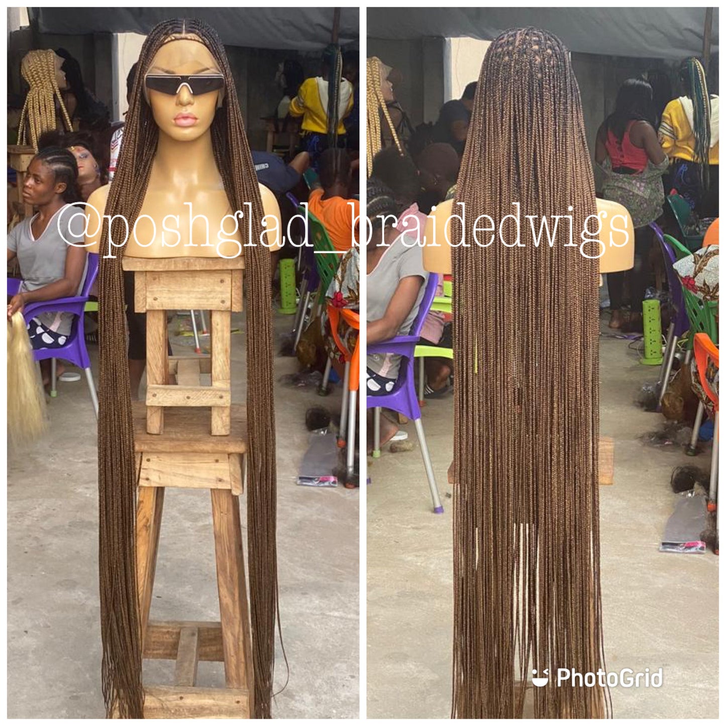 Beyoncé Honey Blonde Knotless Braid Wig "Premium Swiss Full Lace"