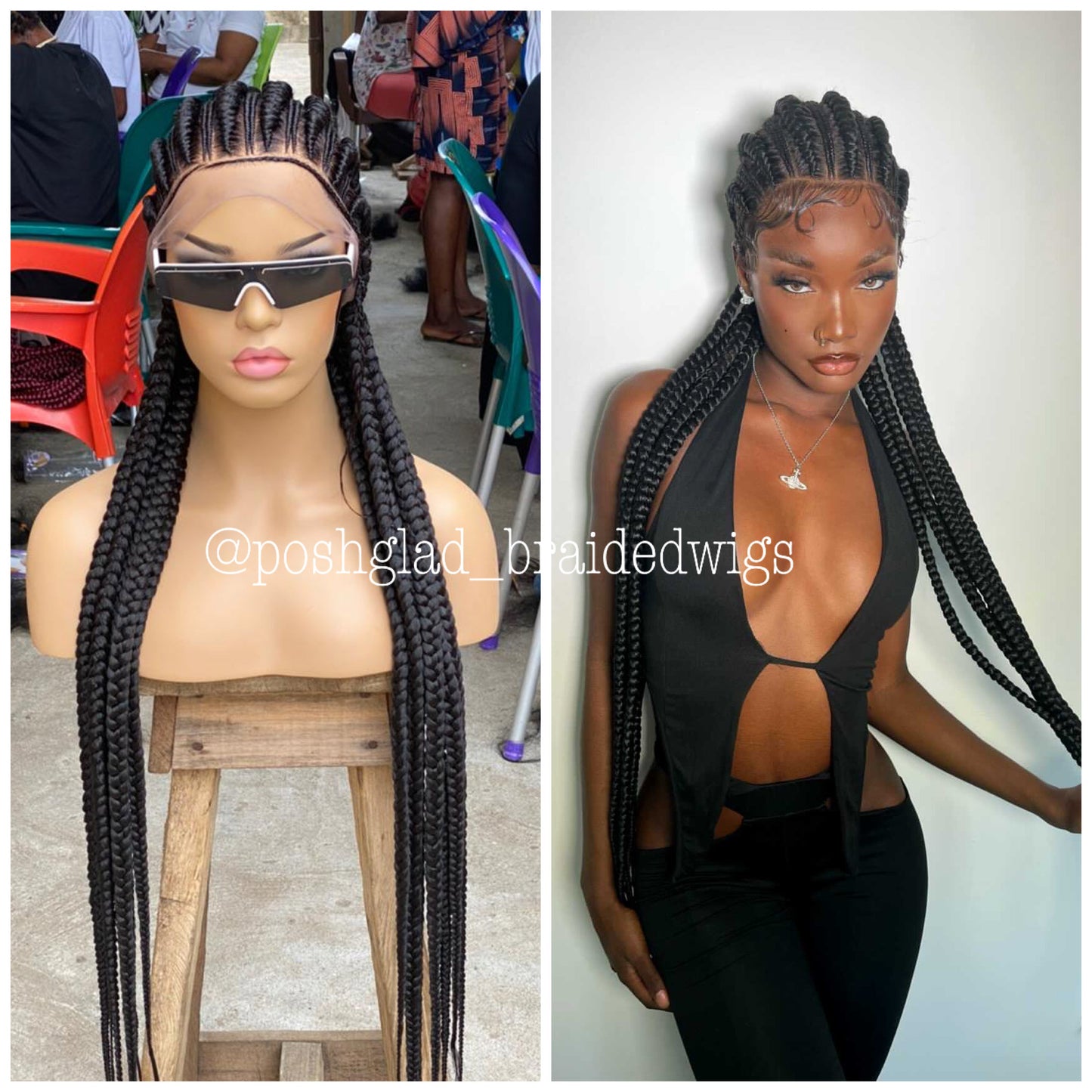Feed-In Braid Cornrow Wig - Altou