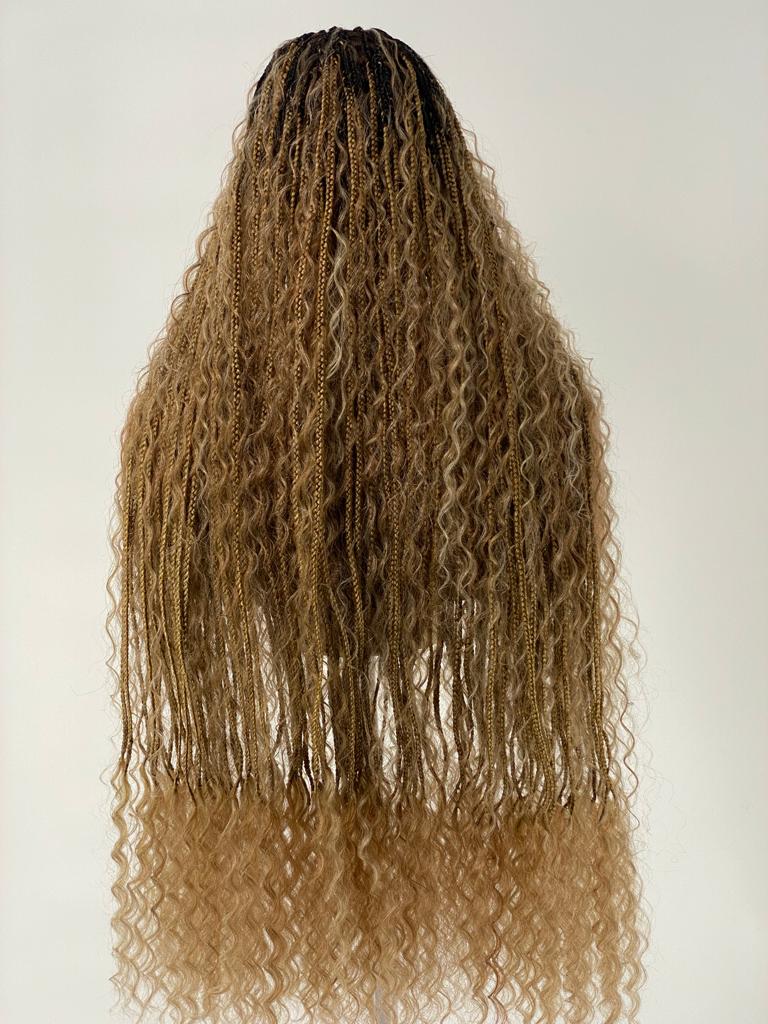 BOHEMIAN KNOTLESS BRAID WIG, FULL LACE, WAIST, VIP LUX COLOR