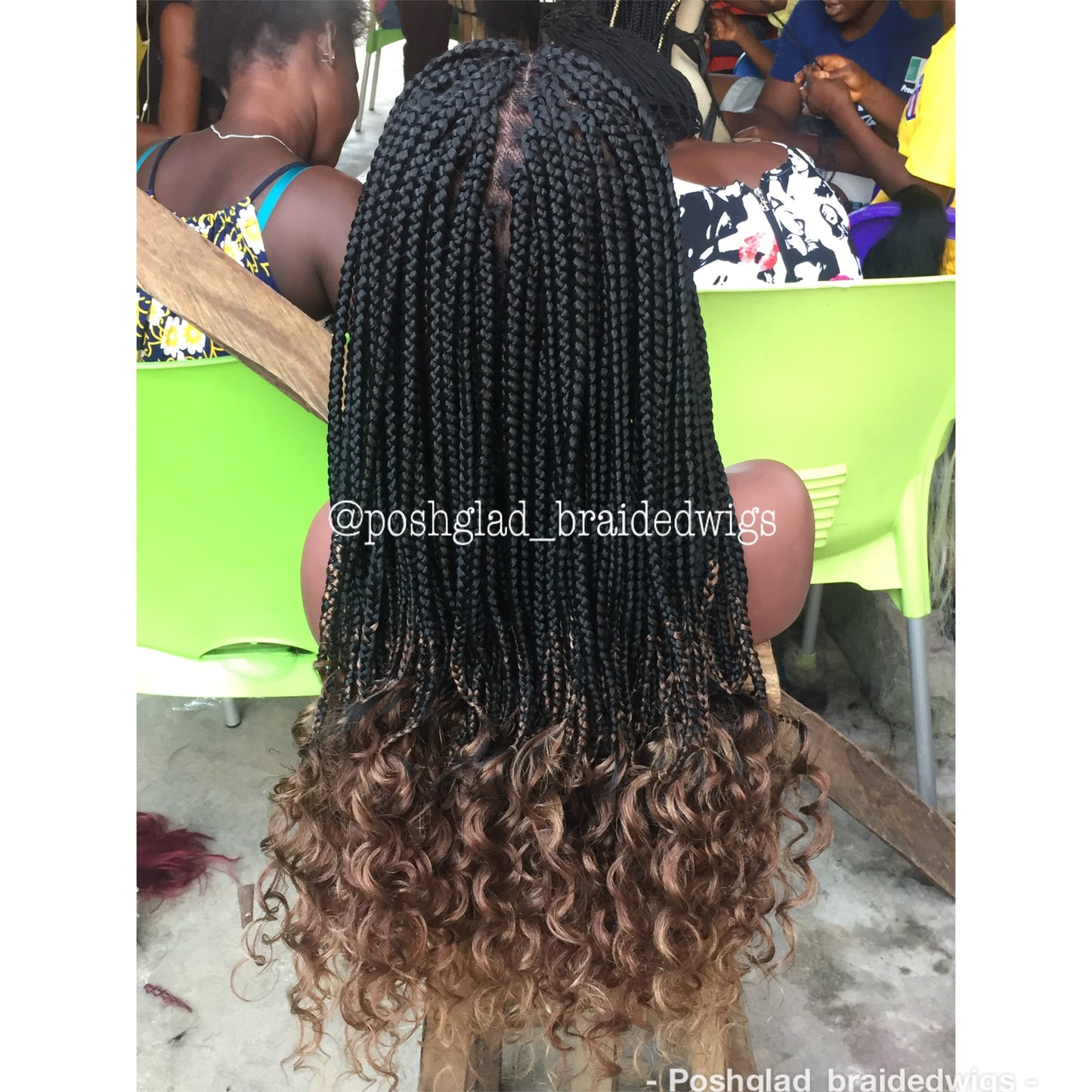 Goddess Box Braid Wig With Curly Tips - Lorensa