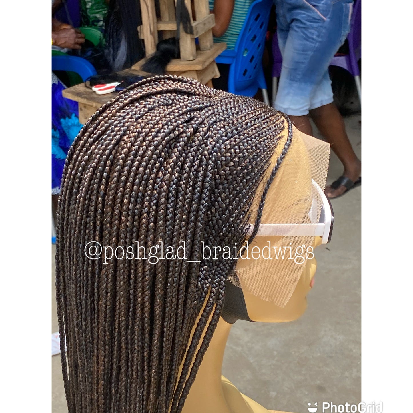 Cornrow Braid Wig - 13x4 Lace Frontal Side Part - Carol