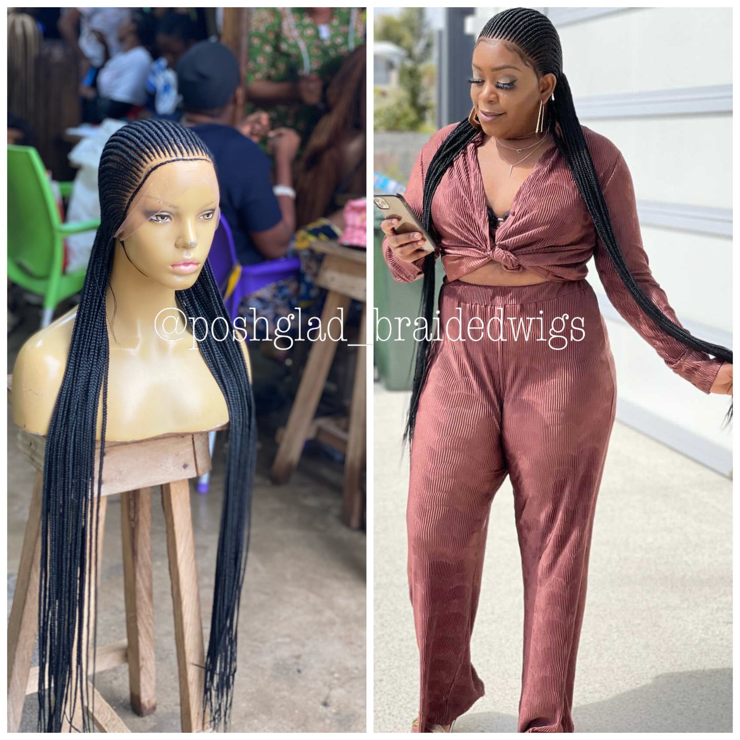 Feedin Braid Wig - Aisha cornrow