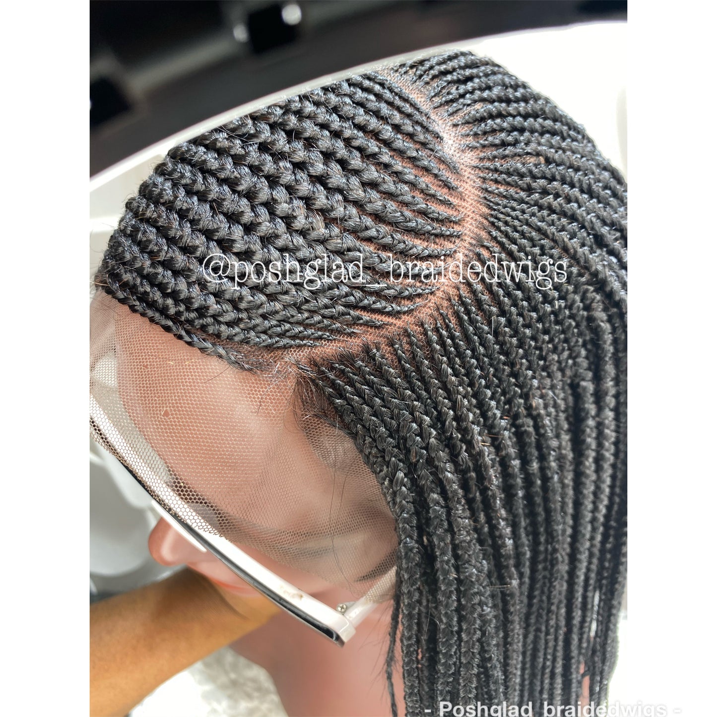 Cornrow Braid Wig (13x4 Lace Frontal) - C cut